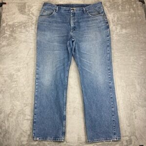 Riders‎ by Lee Authentic Men's Blue Wash Denim Jeans Size 42x32 Straight Leg
